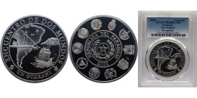 Paraguay Republic 2002 1 Guaraní (Ibero-American Series V - Navigation, The Nautical) Silver (.925) Madrid Mint 27.07g PCGS PR 68 KM199 Schön200