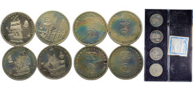 Russia Russian Federation 1991 Token - Mezhnumizmatika (250th Anniversary of the Discovery of Russian America) Proof Set Copper-nickel PF