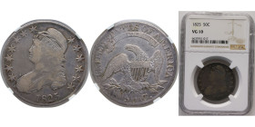 United States Federal republic 1825 50 Cents / ½ Dollar "Capped Bust Half Dollar" Silver (.8924) (.1076 copper) Philadelphia Mint (2943166) 13.48g VG ...