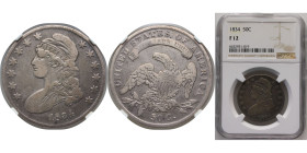 United States Federal republic 1834 small date, small stars, small letters 50 Cents / ½ Dollar "Capped Bust Half Dollar" Silver (.8924) (.1076 copper)...