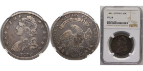 United States Federal Republic 1836 beaded border 50 Cents / ½ Dollar "Capped Bust Half Dollar" Silver (.8924) (.1076 copper) Philadelphia Mint 13.48g...