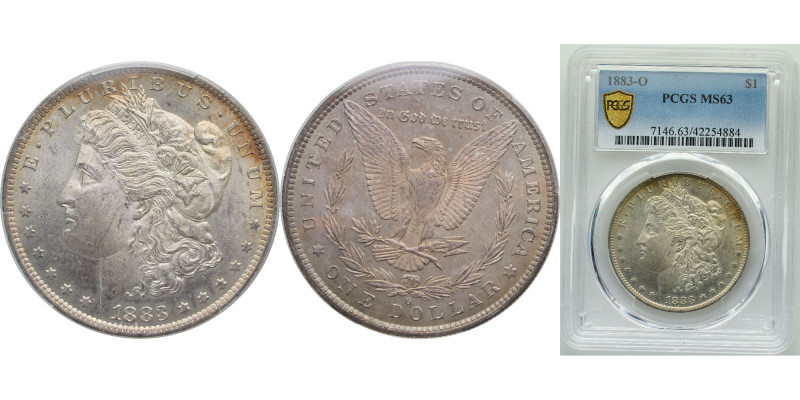 United States Federal republic 1883 O 1 Dollar "Morgan Dollar" Silver (.900) (.1...