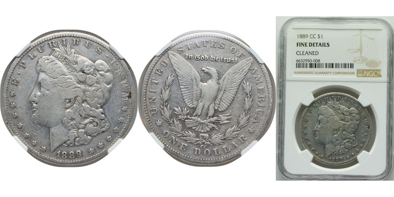 United States Federal republic 1889 CC 1 Dollar "Morgan Dollar" Silver (.900) (....