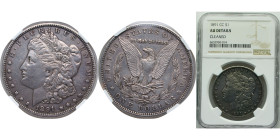 United States Federal republic 1891 CC 1 Dollar "Morgan Dollar" Silver (.900) (.100 copper) Carson City Mint (1618000) 26.73g NGC AU KM110