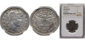 United States Federal republic 1893 ¼ Dollar "Barber Quarter" Silver (.900) (.100 copper) Philadelphia Mint (5444023) 6.25g NGC AU KM114 Schön121