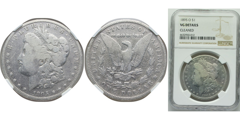 United States Federal republic 1895 O 1 Dollar "Morgan Dollar" Silver (.900) (.1...