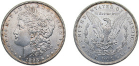 United States Federal republic 1898 1 Dollar "Morgan Dollar" Silver (.900) (.100 copper) Philadelphia Mint (5884000) 26.73g UNC KM110