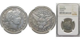 United States Federal republic 1915 ½ Dollar "Barber Half Dollar" Silver (.900) (.100 copper) Philadelphia Mint (138000) 12.5g NGC AU KM116