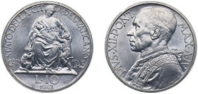 Vatican City City State 1942//IV 10 Lire - Pivs XII Silver (.835) (4000) 10g BU KM38