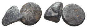 Lot of Greek Hacksilber.circa 211-206 BC. ARReference:Condition: Very Fine

Weight: 7,2
Diameter: lot