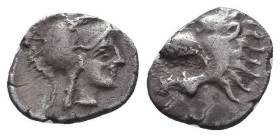 Greek Silver Obol. AR . Circa 4th – 1st C. BC.Reference:Condition: Very Fine

Weight: 0,7
Diameter: 9,7