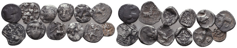 Lot of Greek Silver Obol. AR . Circa 4th – 1st C. BC.Reference:Condition: Very F...