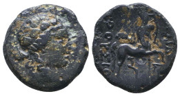 Greek Coin. Ae . Circa 4th – 1st C. BC.Reference:Condition: Very Fine

Weight: 2,8
Diameter: 17