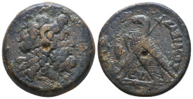 Greek Coin. Ae . Circa 4th – 1st C. BC.Reference:Condition: Very Fine

Weight: 22
Diameter: 28,3