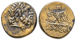 Greek Coin. Ae . Circa 4th – 1st C. BC.Reference:Condition: Very Fine

Weight: 8,4
Diameter: 20,1