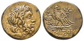 Greek Coin. Ae . Circa 4th – 1st C. BC.Reference:Condition: Very Fine

Weight: 7,3
Diameter: 20,6