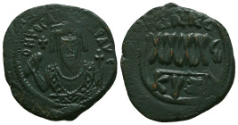 Byzantine Coins, Ae.Condition: Very Fine

Weight: 11,1 gr
Diameter: 31,2 mm