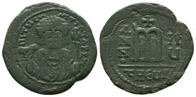 Byzantine Coins, Ae.Condition: Very Fine

Weight: 10,8 gr
Diameter: 29,5 mm