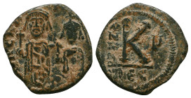 Byzantine Coins, Ae.Condition: Very Fine

Weight: 5 gr
Diameter: 22 mm