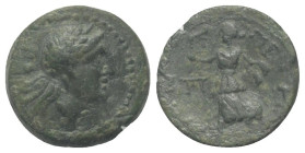 Bruttium. Petelia.

 Bronze (Sextans). Ca. 204 - 200 v. Chr.
Vs: Kopf des Aollon mit Lorbeerkranz rechts; im Feld links zwei Wertkugeln.
Rs: Artem...