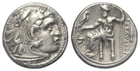 Königreich Makedonien. Alexander III. der Große (336 - 323 v. Chr.).

 Drachme (Silber). Ca. 323 - 319 v. Chr. Magnesia am Mäander.
Vs: Kopf des ju...