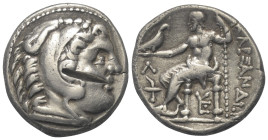 Königreich Makedonien. Alexander III. der Große (336 - 323 v. Chr.).

 Tetradrachme (Silber). Ca. 315 - 294 v. Chr. Amphipolis.
Vs: Kopf des jugend...