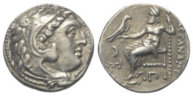 Königreich Makedonien. Alexander III. der Große (336 - 323 v. Chr.).

 Drachme (Silber). Ca. 310 - 301 v. Chr. Kolophon.
Vs: Kopf des jugendlichen ...