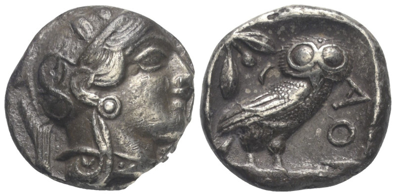 Attika. Athen.

 Tetradrachme (Silber). Ca. 454 - 404 v. Chr.
Vs: Kopf der At...