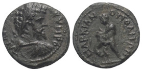 Moesia Inferior. Markianopolis. Septimius Severus (193 - 211 n. Chr.).

 Bronze.
Vs: Büste mit Lorbeerkranz rechts.
Rs: Herakles nach links stehen...