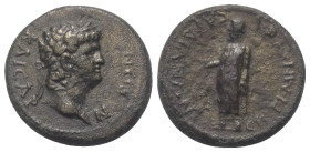 Lydien. Sardeis. Nero (54 - 68 n. Chr.).

 Bronze.
Vs: Kopf des Nero mit Lorbeerkranz rechts.
Rs: Zeus mit Adler nach links stehend.

19 mm. 4,6...