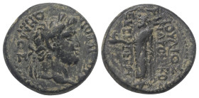 Phrygien. Laodikea am Lykos. Pseudo-autonome Prägung.

 Bronze. 1. Jhdt. n. Chr. (Zeit des Nero).
Vs: Büste des Demos mit Lorbeerkranz rechts.
Rs:...