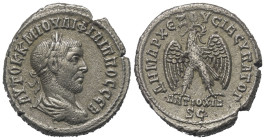 Seleukis und Pierien. Antiochia am Orontes. Philippus I. Arabs (244 - 249 n. Chr.).

 Tetradrachme (Billon). Ca. 247 n. Chr.
Vs: Büste in Rückansic...