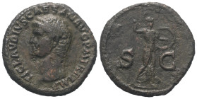 Claudius (41 - 54 n. Chr.).

 As. 41 - 42 n. Chr. Rom.
Vs: TI CLAVDIVS CAESAR AVG P M TR P IMP. Kopf links.
Rs: S C. Minerva mit Lanze und Schild ...