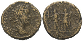 Septimius Severus (193 - 211 n. Chr.).

 Sesterz (Bronze). 195 n. Chr. Rom.
Vs: L SEPT SEV PERT AVG IMP V. Kopf mit Lorbeerkranz rechts.
Rs: VIRTV...