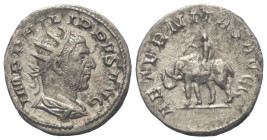 Philippus I. Arabs (244 - 249 n. Chr.).

 Antoninian (Silber). 247 - 249 n. Chr. Rom.
Vs: IMP PHILIPPVS AVG. Büste mit Strahlenkrone und Drapierung...
