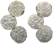 Bulgarien. Zarenreich. Ivan Alexander (1331 - 1371).

Groschen (Silber).
Lot (3 Stück, Silber):
Vs: Zar Ivan Alexander und Michail Asen frontal st...