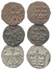 Polen - Königreich (1306 - 1506). Jan Olbracht (1492 - 1501).

 Denar (Billon). Krakau (Kraków).
Lot (3 Stück): Darunter ein Denar von Kasimir II. ...