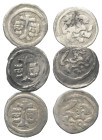 Ungarn. Bela IV. (1235 - 1270).

 Obol (Silber).
Lot (3 Stück):
Vs: Kreuz zwischen zwei gekrönten Köpfen.
Rs: Steigender Panther nach rechts.

...