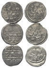 Ungarn. Stephan V. (1270 - 1272).

 Denar (Silber).
Lot (3 Stück):
2 Denare von Stephan V.
Vs: *S*/TEPH/ANRE/*X*.
Rs: Hüftbild mit Kreuzglobus u...