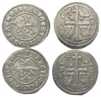 Ungarn. Slawonien. Ladislaus IV. (1272 - 1290).

 Denar (Silber).
Lot (2 Stück):
Vs: Marder zwischen zwei sechsstrahligen Sternen nach links.
Rs:...
