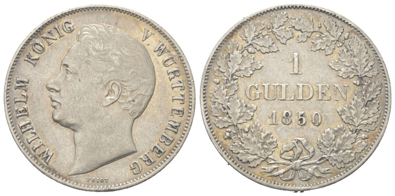 Württemberg. Königreich (1806 - 1918). Wilhelm (1816 - 1864).

 Gulden (Silber...