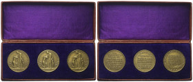 Weimarer Republik.

 Medaille (Bronze).
Anlässlich der Inflation 
1. November 1923.
15. November 1923.
1. Dezember 1923.

Vollständiger Satz i...