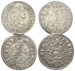 Habsburger bis 1806. Leopold I. (1658 - 1705).

 3 Kreuzer (Silber). 1671 und 1684 KB. Hall und Kremnitz.
Lot (2 Stück).

20-22 mm; 1,58-1,68 g....