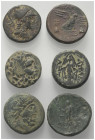 Griechische Münzen - Lots.


Unter anderem: Pergamon (Mysien) / Apameia (Phrygien).

Lot (6 Stück): Bronze; ca. 3. - 1. Jhdt. v. Chr.

Sehr sch...