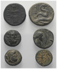 Griechische Münzen - Lots.


Unter anderem: Pergamon (Mysien) / Sardeis (Lydien) / Selge (Pisidien).

Lot (6 Stück): Bronze; ca. 2. - 1. Jhdt. v....