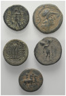 Griechische Münzen - Lots.


Unter anderem: Verschiedene Herrscher (Königreich der Seleukiden).

Lot (5 Stück): Bronze; ca. 3. - 1. Jhdt. v. Chr....