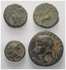 Griechische Münzen - Lots.


Antiochia (Seleukis und Pierien) / Arados (Phönikien).

Lot (4 Stück): Bronze; ca. 3. v. - 1. Jhdt. n. Chr.

Sehr ...