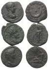 Provinzialrömische Münzen - Lots.


Moesia Inferior.

Lot (3 Stück): Bronze; 2. - 3. Jhdt. n. Chr.

Sehr schön.

Verkauft wie besehen, keine ...