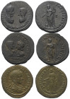 Provinzialrömische Münzen - Lots.


Moesia Inferior.

Lot (3 Stück): Bronze; 3. Jhdt. n. Chr.

Sehr schön.

Verkauft wie besehen, keine Rückg...
