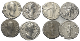 Römische Münzen - Lots. Kaiserzeit.


Lot (4 Stück, Silber): Denare der Faustina I. (gest. 141 n. Chr.) (2 x) und Faustina II. (gest. 176 n. Chr.) ...